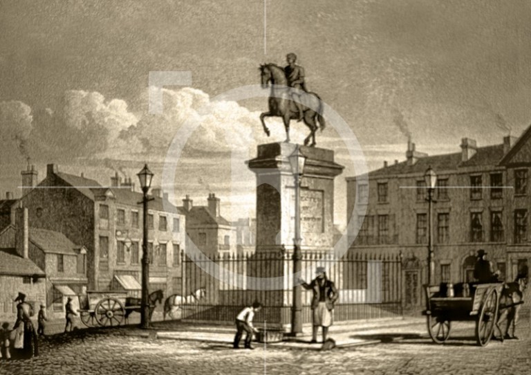 The Statue of George III, London Road, c 1835